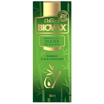 L'biotica Biovax Bambus & Avocado, Olejek regenerujący do włosów