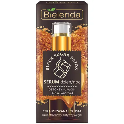 Bielenda Black Sugar Detox, Detoksykująco – nawilżające serum dzień/ noc