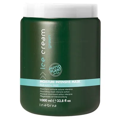 Inebrya Ice Cream Green, Moisture Intensive Mask (Intensywnie odżywiająca eko-maska)