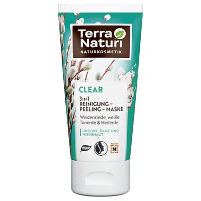 Terra Naturi Clear, 3in1 Reinigung-Peeling-Maske (Żel myjący + peeling + maseczka 3 w 1)