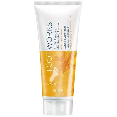 Avon Foot Works, Exotic Paradise, Moisturizing Lotion with  Coconut Extract (Nawilżający krem z ekstraktem z kokosa)