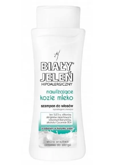 Biały Jeleń Hipoalergiczny szampon do włosów `Nawilżające kozie mleko`