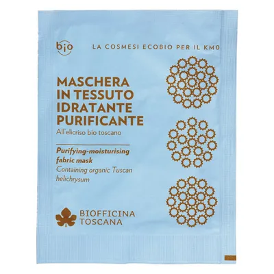 Biofficina Toscana Maschera in Tessuto Idratante Purificante (Oczyszczająco-nawilżająca maseczka do twarzy w płachcie)