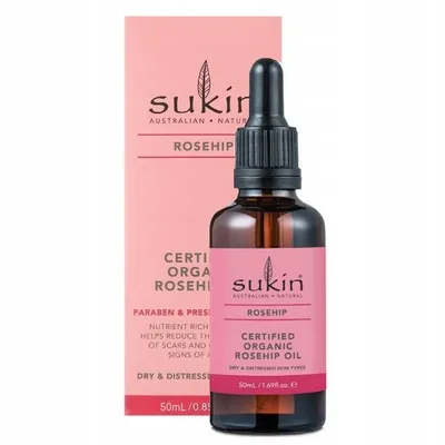 Sukin Certified Organic Rosehip Oil (Certyfikowany naturalny 100% olej z dzikiej róży chilijskiej)