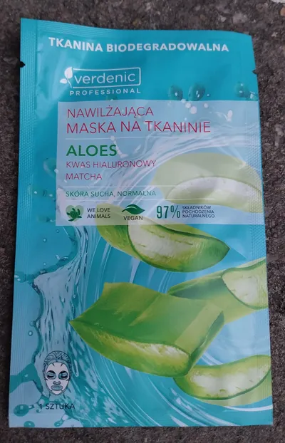 Verdenic Aloes, Nawilżająca maska na tkaninie