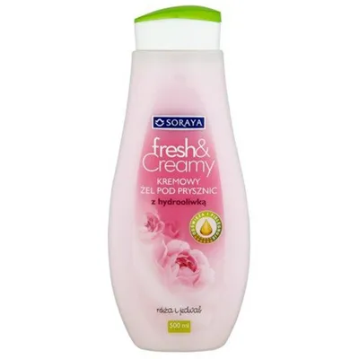 Soraya Fresh & Creamy, Kremowy żel pod prysznic z hydrooliwką `Róża i jedwab`