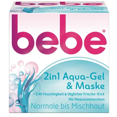 Bebe (Young Care) 2 in 1 Aqua-Gel & Maske (Aqua-żel nawilżający do twarzy 2 w 1)