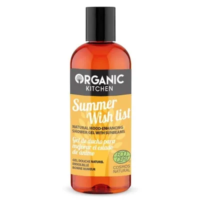 Organic Kitchen Summer Wish List, Natural Mood-enhancing Shower Gel with Sunbeams (Naturalny żel pod prysznic `Letnia lista życzeń`)