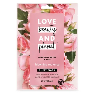 Love Beauty and Planet Muru Muru Butter & Rose Blooming Radiance Sheet Mask (Maska w płachcie)