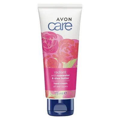 Avon Care, Radiant with Rose Water & Shea Butter, Hand Cream (Rozświetlający krem do rąk z wodą różaną i masłem shea)