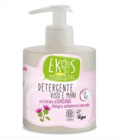 Ekos Detergente Viso e Mani con Estratto di Bardana Biologica (Płyn do mycia rąk i twarzy z ekstraktem z organicznego łopianu)