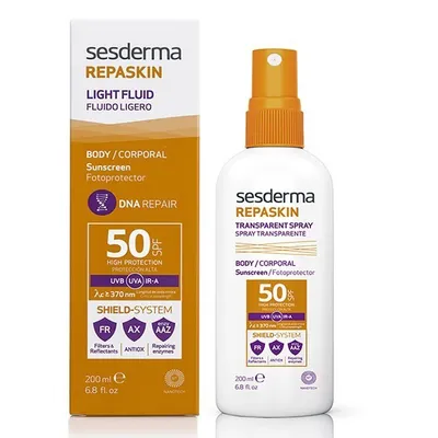 Sesderma Repaskin, Light Fluid Sunscreen Transparent Spray SPF 50 (Fotoprotektor słoneczny)