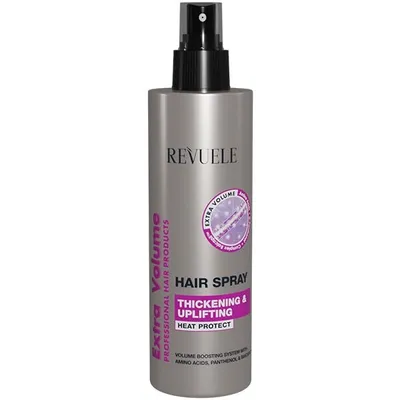 Revuele Extra Volume, Thickening & Uplifting Heat Protect Hair Spray (Spray zwiększający objętość włosów)