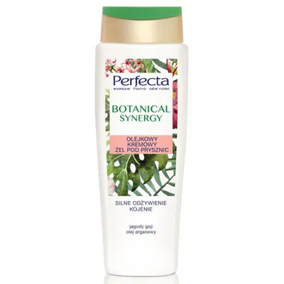 Perfecta Botanical Synergy, Olejkowy kremowy żel pod prysznic `Silne odżywienie i kojenie`