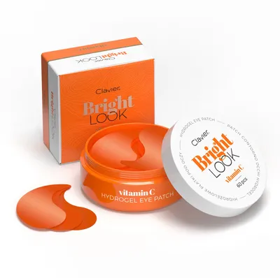 Clavier Bright Look, Vitamin C, Hydrogel Eye Patch (Hydrożelowe płatki pod oczy z witaminą C)