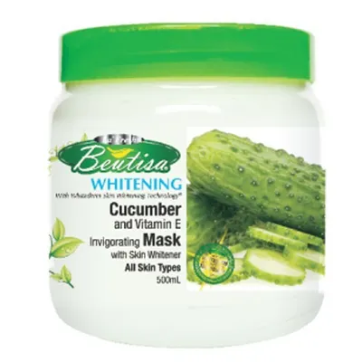 Beutisa Whitening, Cucumber and Vitamin E Invigorating Mask with Skin Whitener (Wybielająca maseczka do twarzy z ogórkiem)