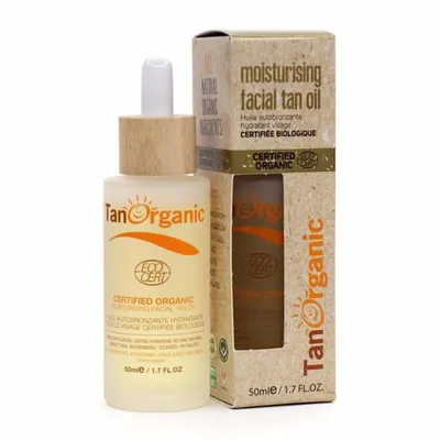 Tan Organic Moisturising Facial Tan Oil (Nawilżający, samoopalający olejek do twarzy)