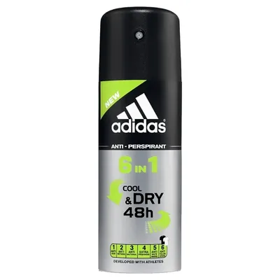 Adidas 6 in 1 Cool & Dry Anti-perspirant Spray 48h (Dezodorant antyperspiracyjny)