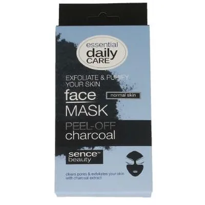 Sence Beauty Essential Daily Care, Peel- Off Charcoal Face Mask (Złuszczająca maseczka oczyszczająca)