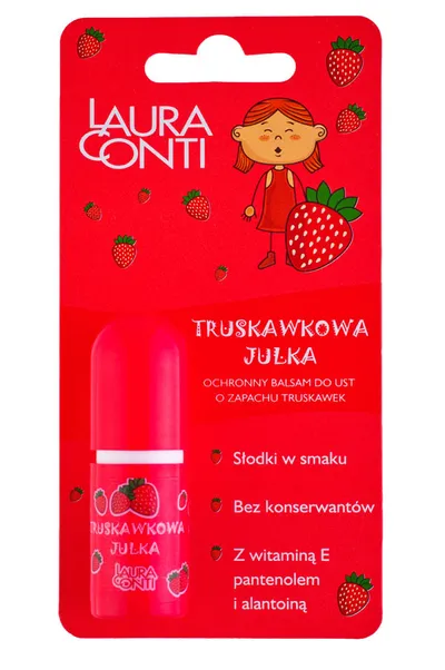 Laura Conti Truskawkowa Julka, Ochronny balsam do ust o zapachu truskawek