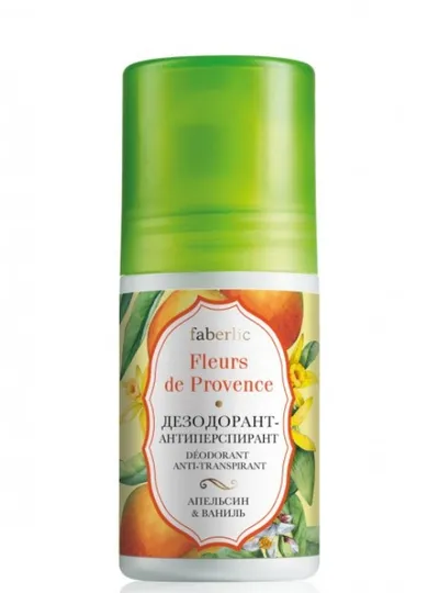 Faberlic Fleurs de Provence, Dezodorant antyperspiracyjny `Pomarańcza i wanilia`