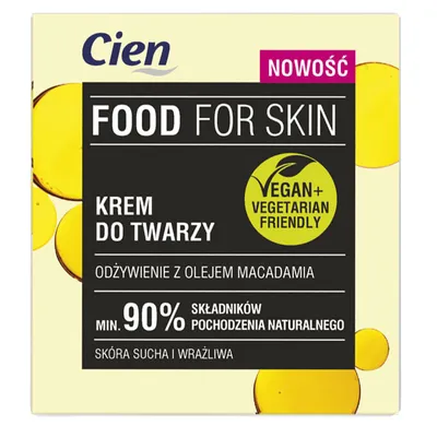 Cien Food For Skin, Krem do twarzy `Odżywienie z olejem macadamia`