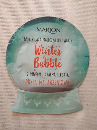 Marion Winter Bubble, Przeciwstarzeniowa bąbelkująca maseczka do twarzy z imbirem i czarną herbatą