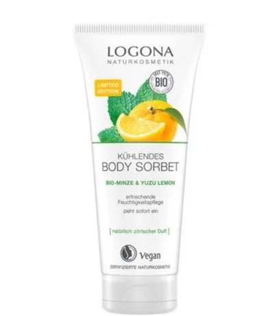 Logona Kühlendes Body Sorbet Bio-Minze Yuzu Lemon (Chłodzący sorbet do ciała z Bio-miętą i yuzu)