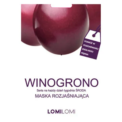 Lomi Lomi Grape, Whitening Mask (Maska rozjaśniająca 'Winogrono')