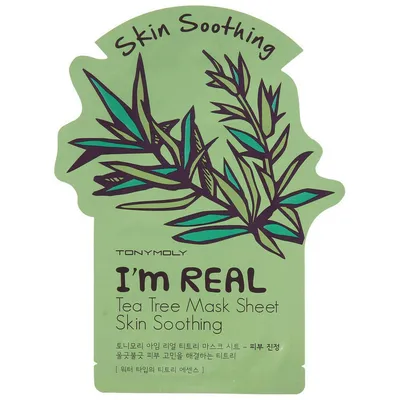 Tony Moly I'm Real, Skin Smoothing Tea Tree Mask Sheet (Maska w płacie z wyciągiem drzewa herbacianego łagodząca)