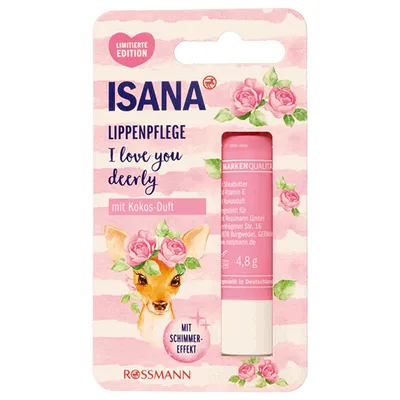 Isana I Love You Deerly, Lippenpflege (Pomadka ochronna)