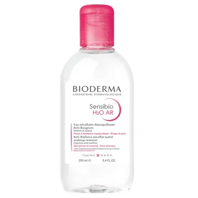 Bioderma Sensibio H2O AR, Make - up Removing Micelle Solution (Płyn micelarny do skóry wrażliwej i naczynkowej)