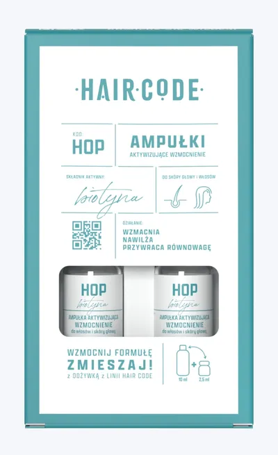  Hair Code HOP, Ampułki do włosów aktywizujące wzmocnienie