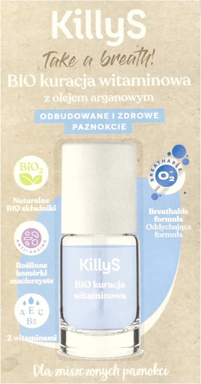 KillyS Bio kuracja witaminowa z olejem arganowym do zniszczonych paznokci