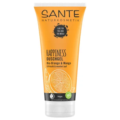 Sante Naturkosmetik Happiness, Duschgel Bio-Orange & Mango (Żel pod prysznic `Pomarańcza i mango`)
