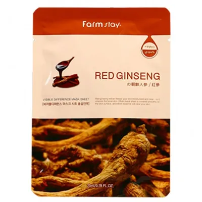 FarmStay Visible Difference Mask Sheet Red Ginseng (Maseczki w płacie do twarzy)