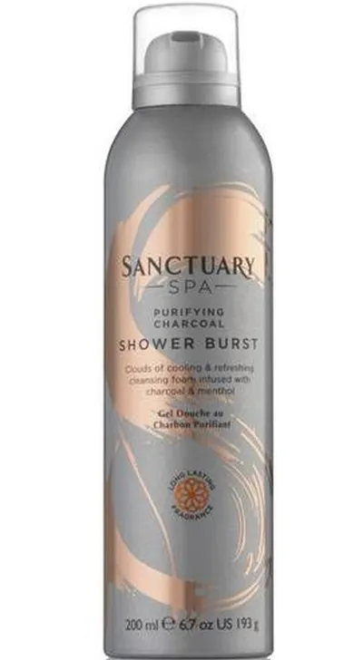 The Sanctuary Spa, Purifying Charcoal Shower Burst (Oczyszczająco - detoksykująca pianka pod prysznic)