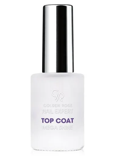 Golden Rose Nail Expert, Top Coat Mega Shine (Top coat nadający połysk)