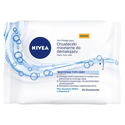 Nivea Pielęgnujące chusteczki micelarne do demakijażu 3 w 1