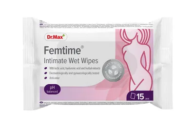 Apteka dr. Max Femtime, Intimate Wet Wipes (Chusteczki do higieny intymnej antybakteryjne)