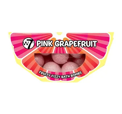 W7 Fruity Fizzy Bath Bombs Pink Grapefruit (Mini  kule do kąpieli)