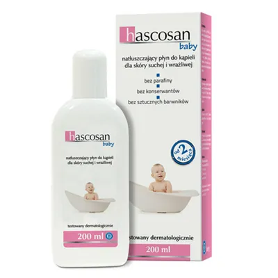 Hasco-Lek Hascosan Baby, Natłuszczający płyn do kąpieli do skóry suchej i wrażliwej