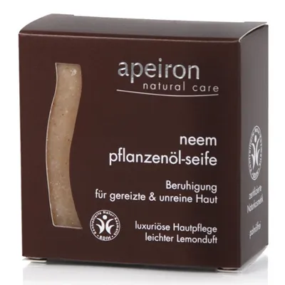 Apeiron Natural Care Neem & Lehn Pflanzenol-Seife (Mydło z olejami roślinnymi `Miodla indyjska i glinka czerwona`)