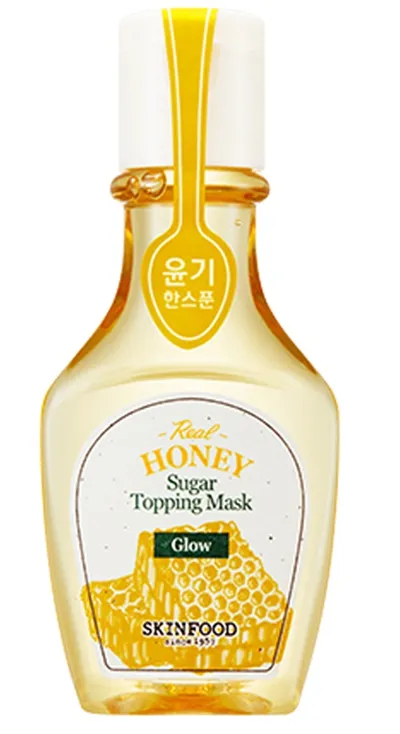 SkinFood Real Honey, Sugar Topping Mask Glow (Miodowa maska do twarzy)