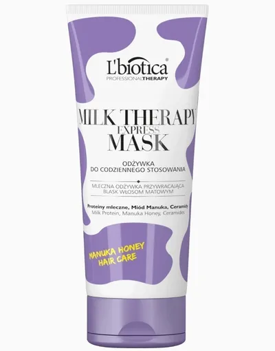 L'biotica Milk Therapy, Express Mask (Mleczna odżywka przywracająca blask włosom matowym)