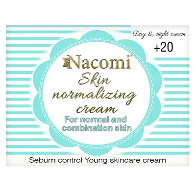 Nacomi Normalizing Cream 20+ (Krem normalizujący na dzień dla młodej cery)