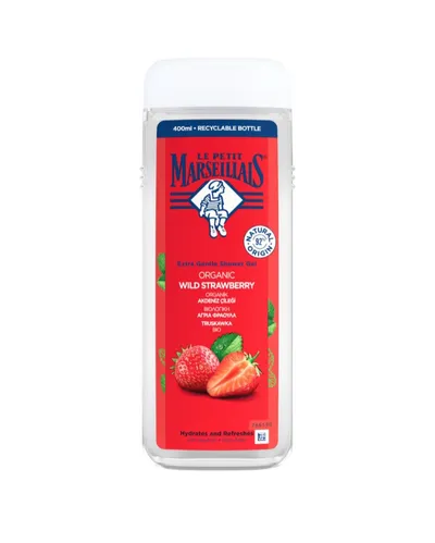 Le Petit Marseillais Extra Gentle Shower Gel Organic Wild Strawberry (Żel pod prysznic `Truskawka Bio`)
