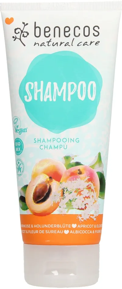 Benecos Natural Care, Natural Hair Shampoo Apricot & Elderflower (Szampon do włosów `Morela i kwiat czarnego bzu`)