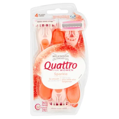 Wilkinson Quattro for Women Sparkle, Jednorazowa maszynka do golenia