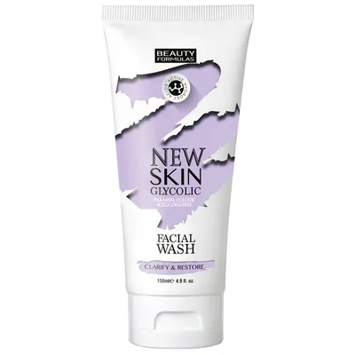 Beauty Formulas New Skin, Glycolic Facial Wash (Żel do mycia twarzy z kwasem glikolowym)